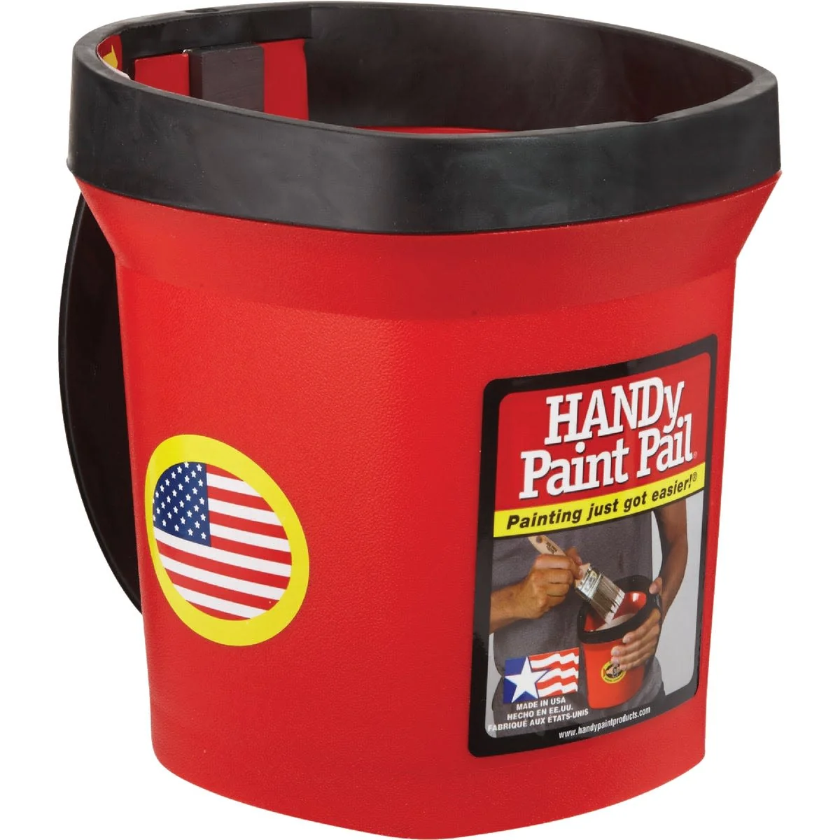 Clean Handy Red 1 Quart Paint Pail Painter's Bucket Lightweight