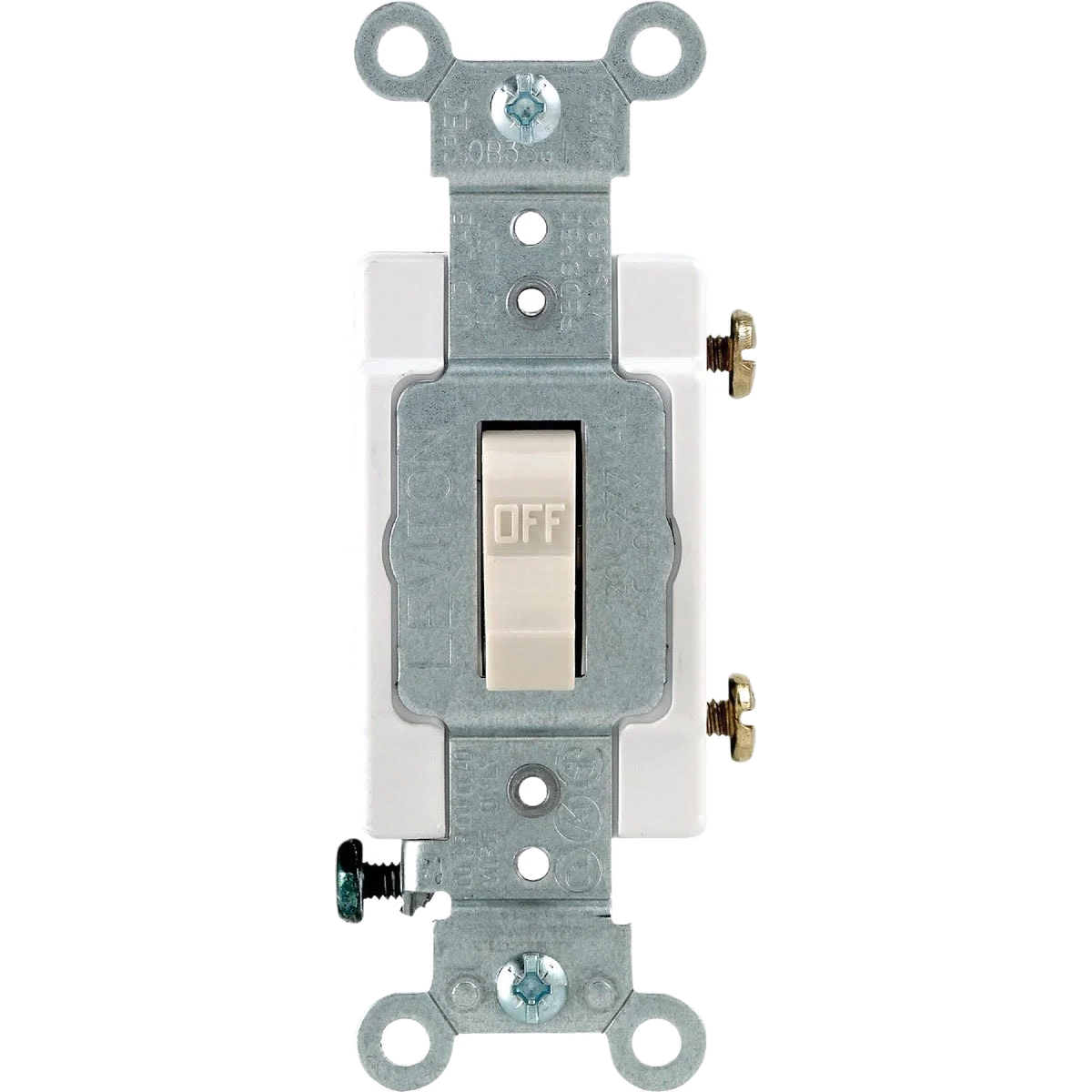 Responsible Leviton Commercial 20 Amp Light Almond Toggle Single Pole Switch Recyclable
