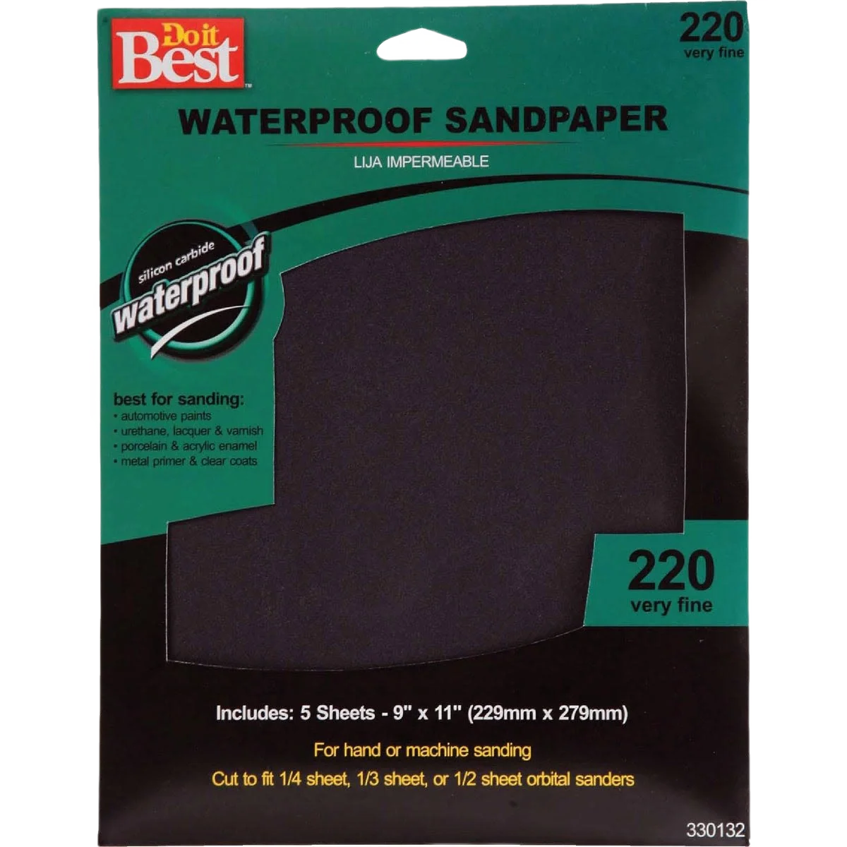 Detailed Do it 9 x 11 in. Waterproof 220-Grit Very Fine Sandpaper 5-Pack Exclusive
