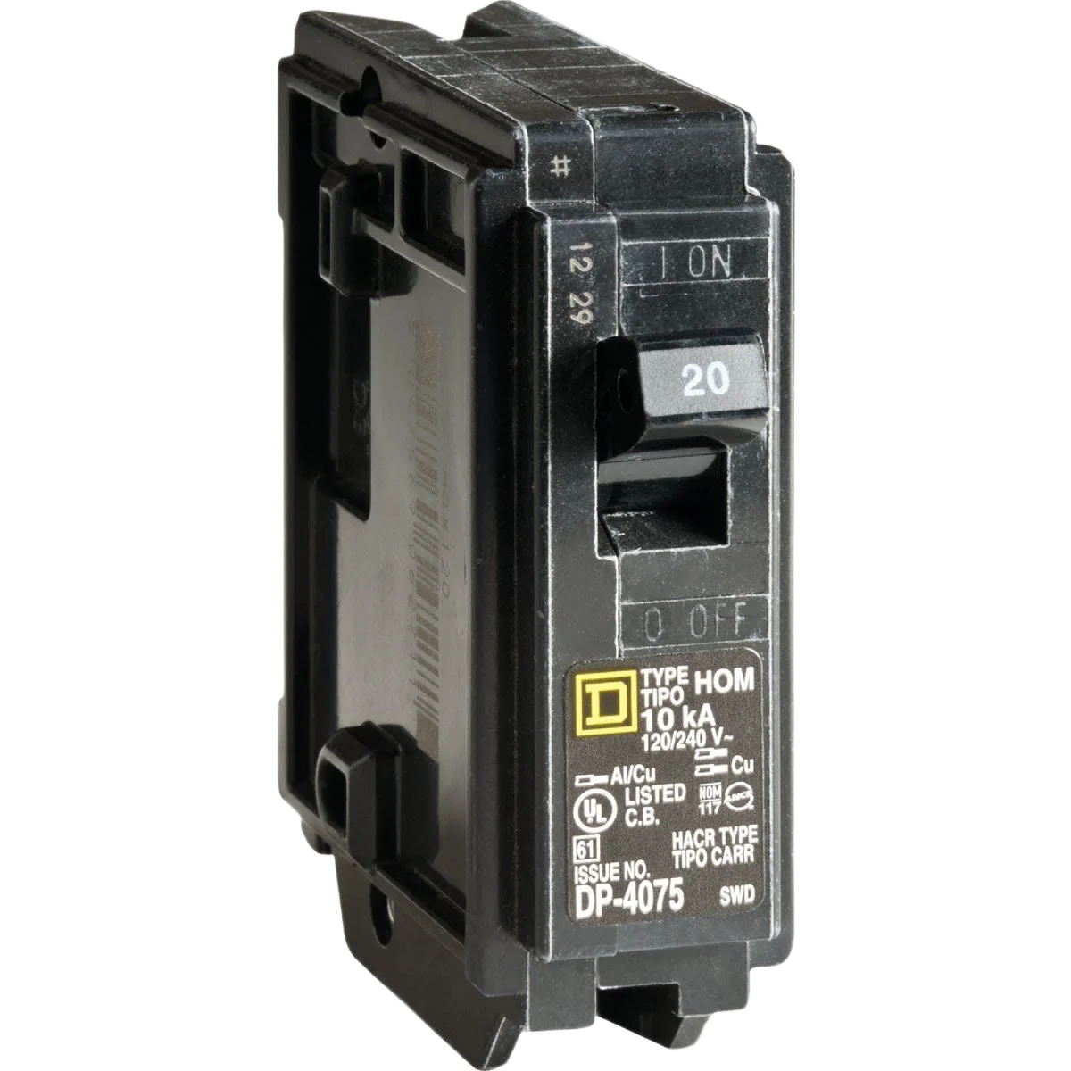 Fast Square D Homeline 20A Single-Pole Circuit Breaker Verified