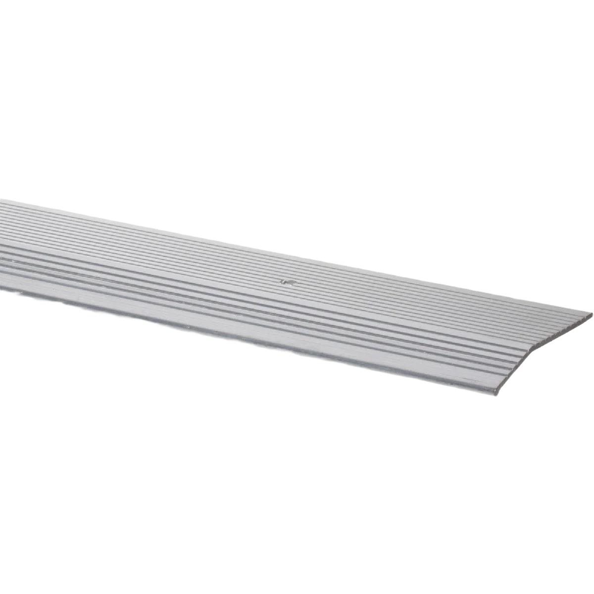 Enhanced M-D Satin Silver Fluted Carpet Extra Wide Trim Bar 2 in. x 3 ft. Relaxed