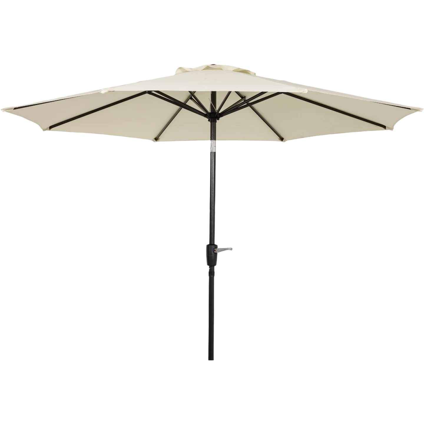 Luxury Outdoor Expressions Aluminum Tilt Crank Cream Patio Umbrella 9 ft. Easy-to-Use