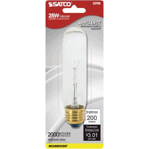 Luxury Satco 25 Watt T10 Incandescent Tubular Appliance Light Bulb Relaxed