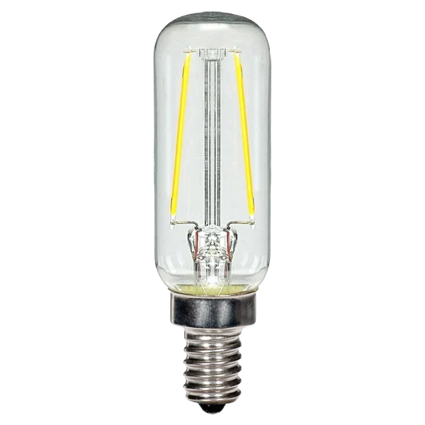Innovative Satco 2.5 Watt T6 LED Clear Candelabra Base Decorative Light Bulb Smooth