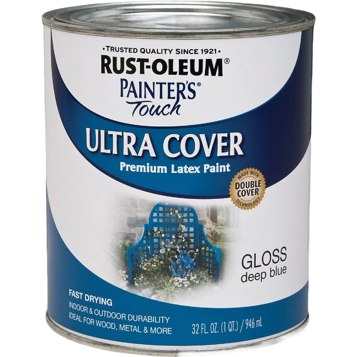 Pure Rust-Oleum Ultra Cover Multi-Purpose Gloss Deep Blue Brush-On Paint 1 Quart Optimized