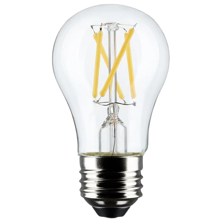 Trusted Satco 5.5 Watt A15 LED Clear Medium Base Warm Light Bulb 2-Pack Practical