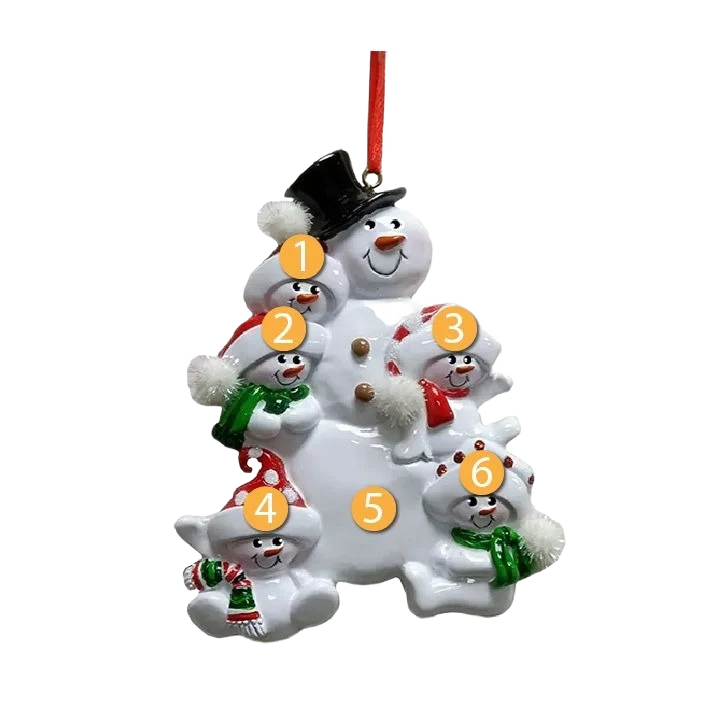 Premium Kurt S. Adler Personalized Snowman Family of 5 Ornament Dependable