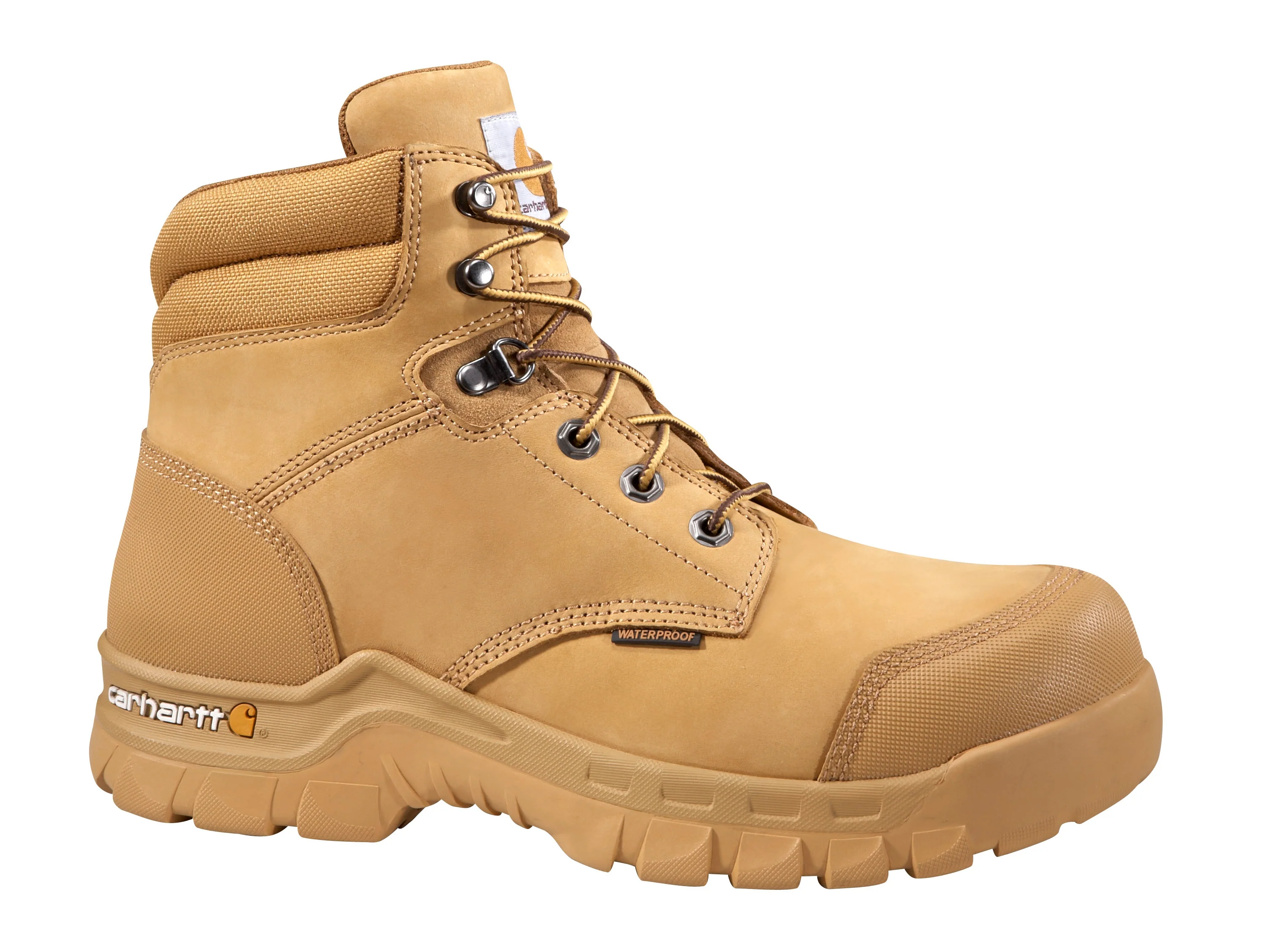 Classic Carhartt Men's Rugged Flex Wheat Nubuck Waterproof Work Boots 9.5M Healthy