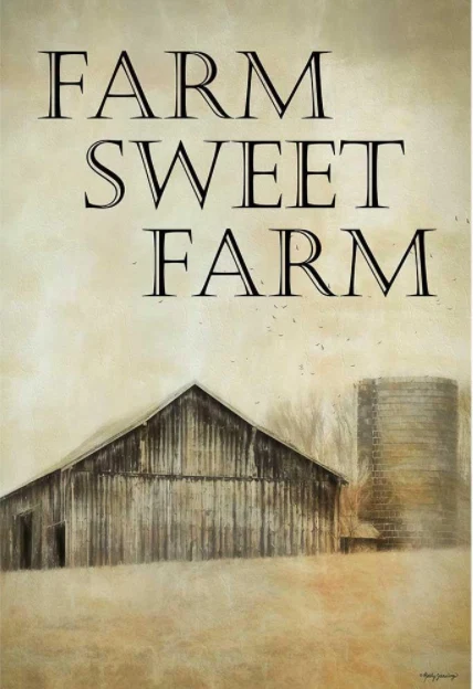 Contemporary Magnolia Lane Farm Sweet Farm Garden Flag 13 x 18 in. Dependable
