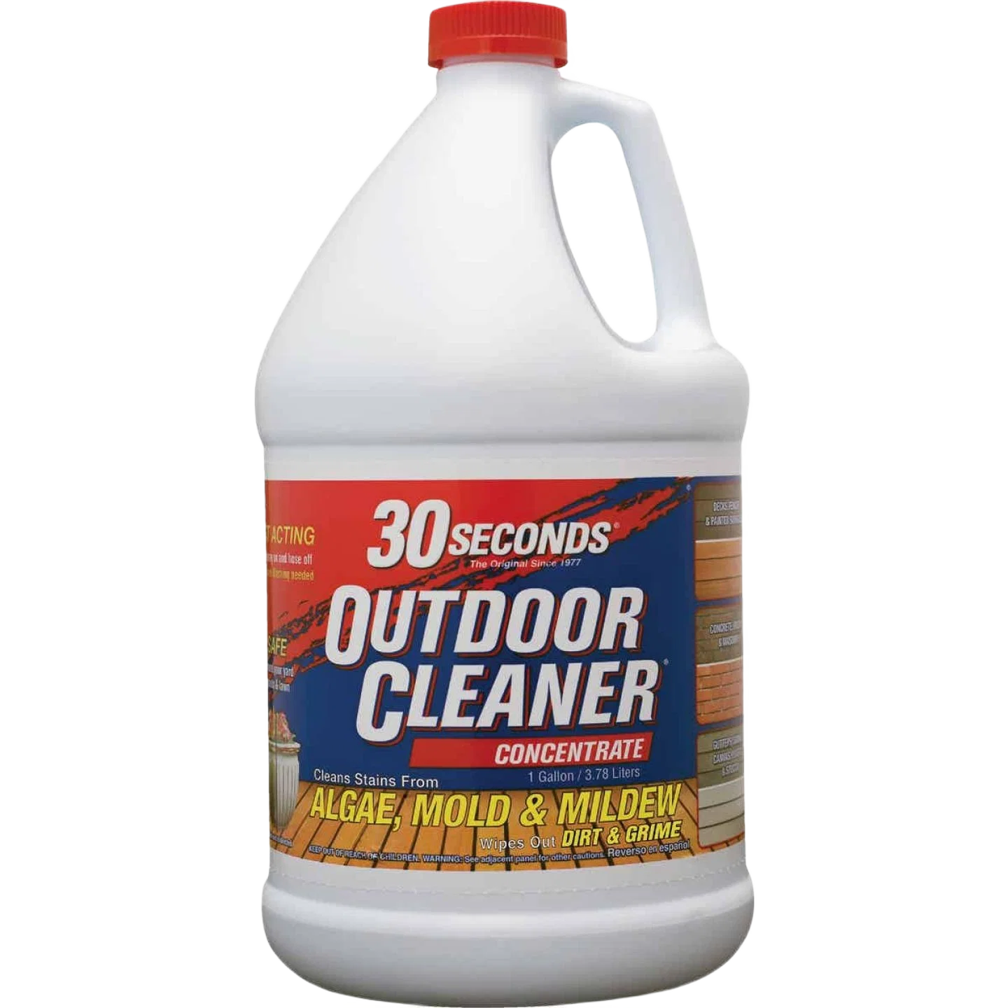 High-End 30 Seconds Outdoor Algae Mold Mildew Cleaner Stain Remover 1 Gallon Environmentally Friendly