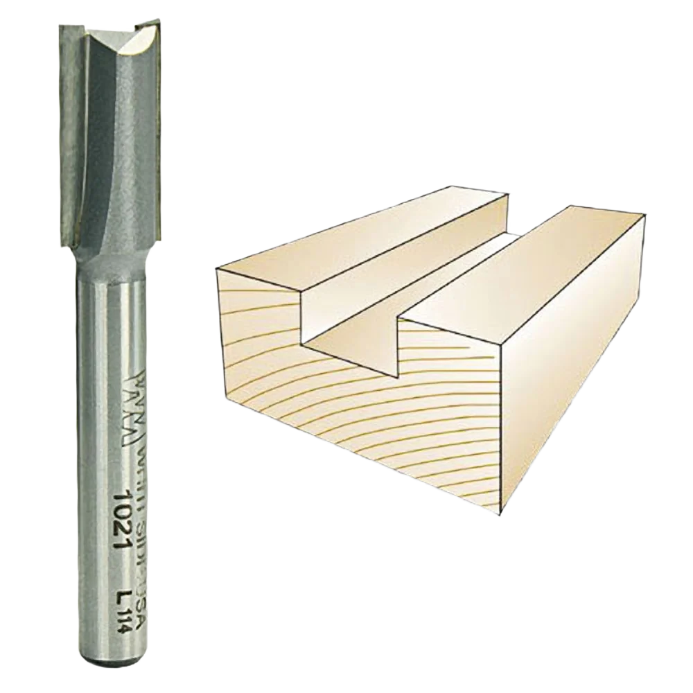 Carefully Designed Whiteside Straight Bit 1 4 in. SH x 3 8 in. CD x 3 4 in. CL Versatile