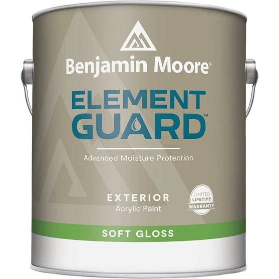 Organic Benjamin Moore Element Guard White Soft Gloss 1 quart Dependable