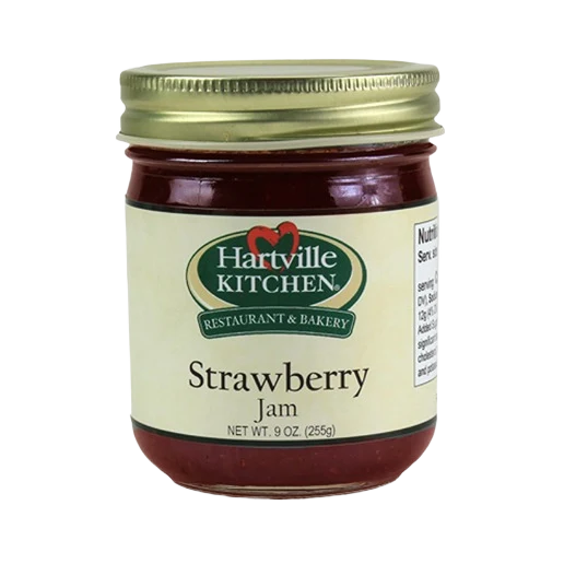 Expertly Made Hartville Kitchen Old Fashioned Strawberry Jam 9 oz. Eco-Friendly
