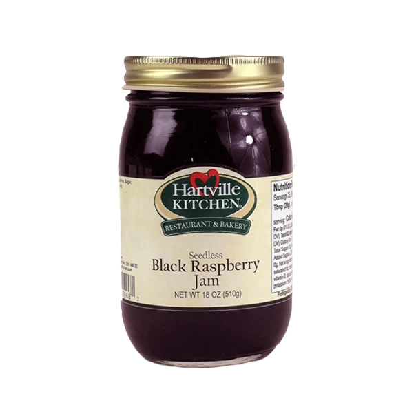 Exclusive Hartville Kitchen Seedless Black Raspberry Jam 18 oz. Unique