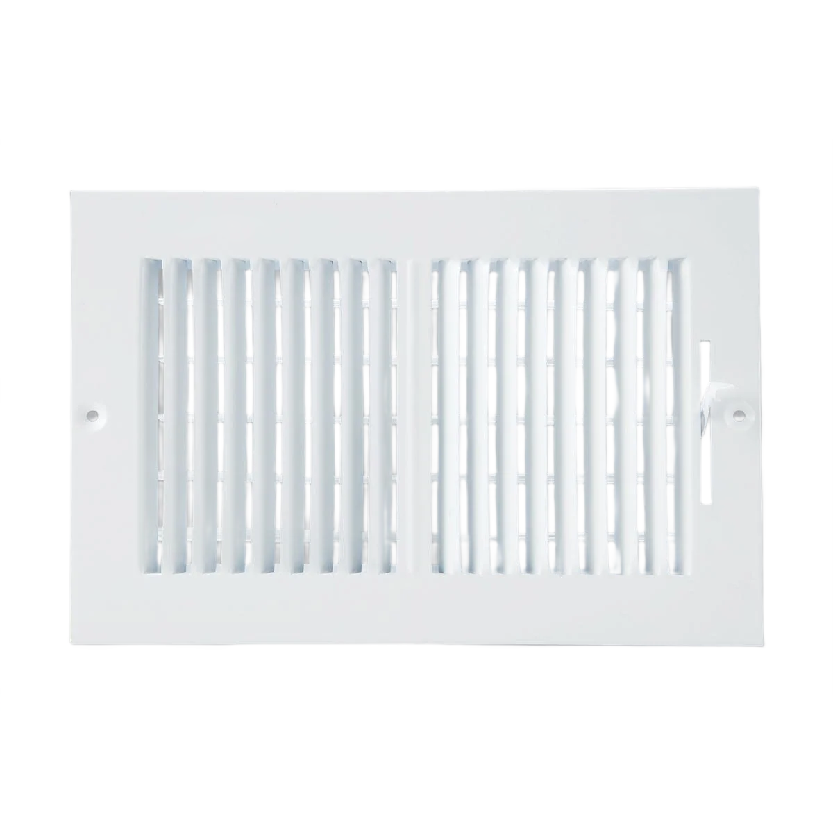 Organic Home Impressions 6 in. x 10 in. Steel Wall Register White Convenient