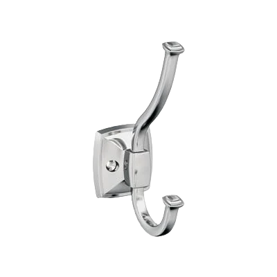 Secure Amerock Kin Two Prong Polished Chrome Decorative Wall Hook Classic