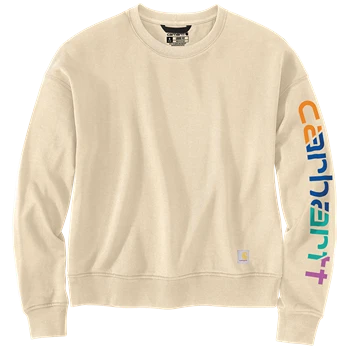 Flexible Carhartt Women's 2XL Oat Milk TENCEL trade Fiber Sleeve Graphic Sweatshirt Optimized