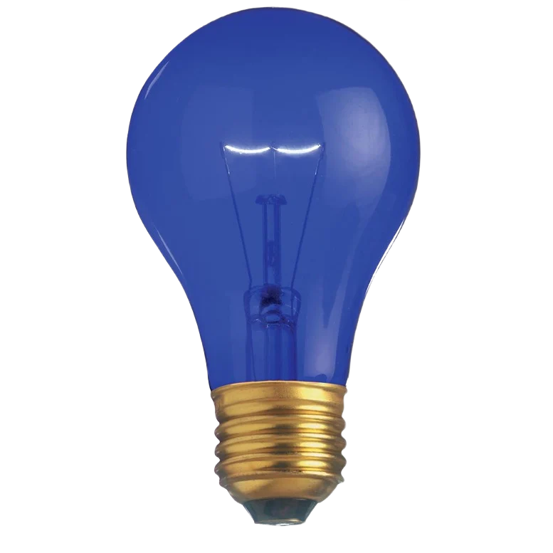 Selected Satco 25 Watt A19 Transparent Blue Medium Base Light Bulb Premium