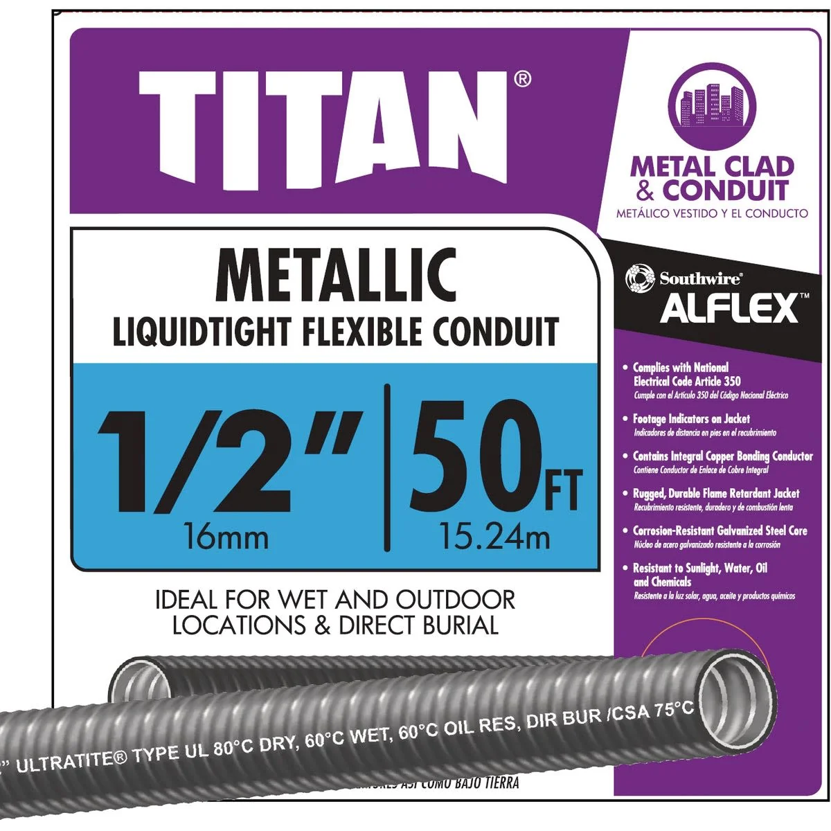 Quality Southwire 1 2 x 50' Flexible Metal Conduit Official