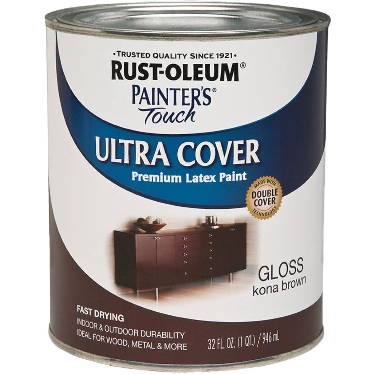 Consistent Rust-Oleum Ultra Cover Multi-Purpose Gloss Kona Brown Brush-On Paint 1 Quart Solid