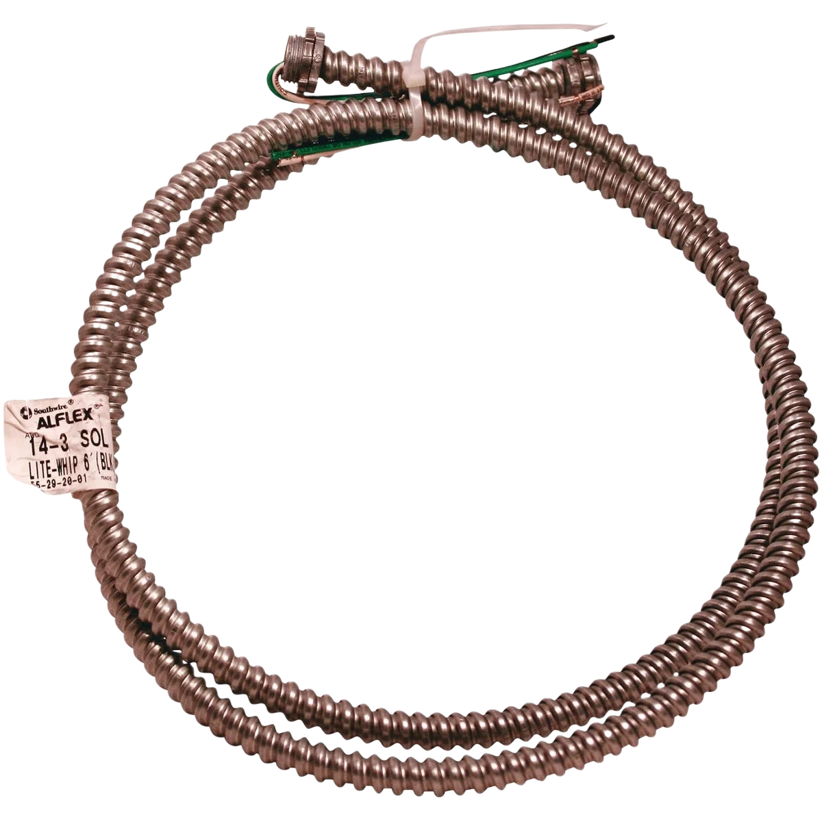 Fine Crafted Southwire Metallic Pre-Wired Whip Green