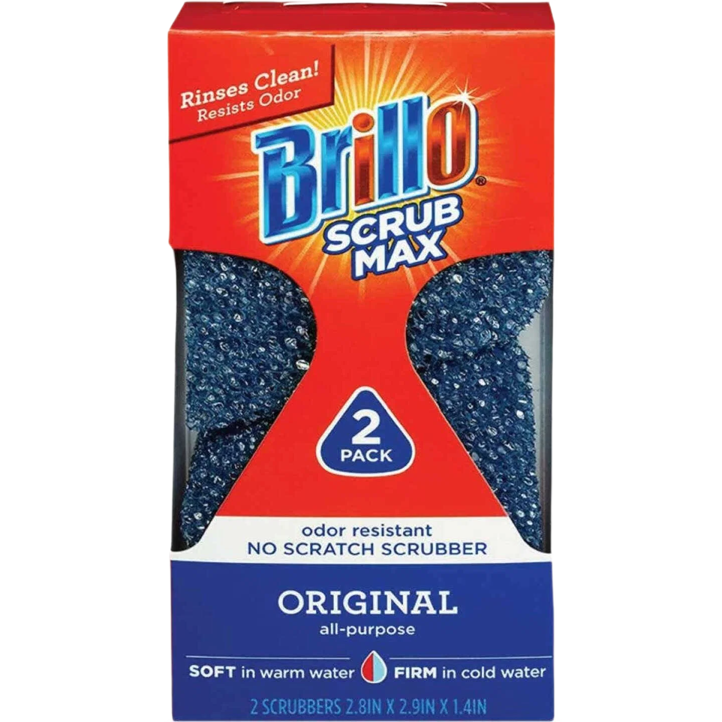 High-End Brillo Scrub Max No Scratch Scrubbers 2-Count Organic