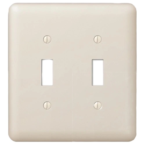 Soft Amerelle 2 Toggle Devon Light Almond Wallplate Long-Lasting