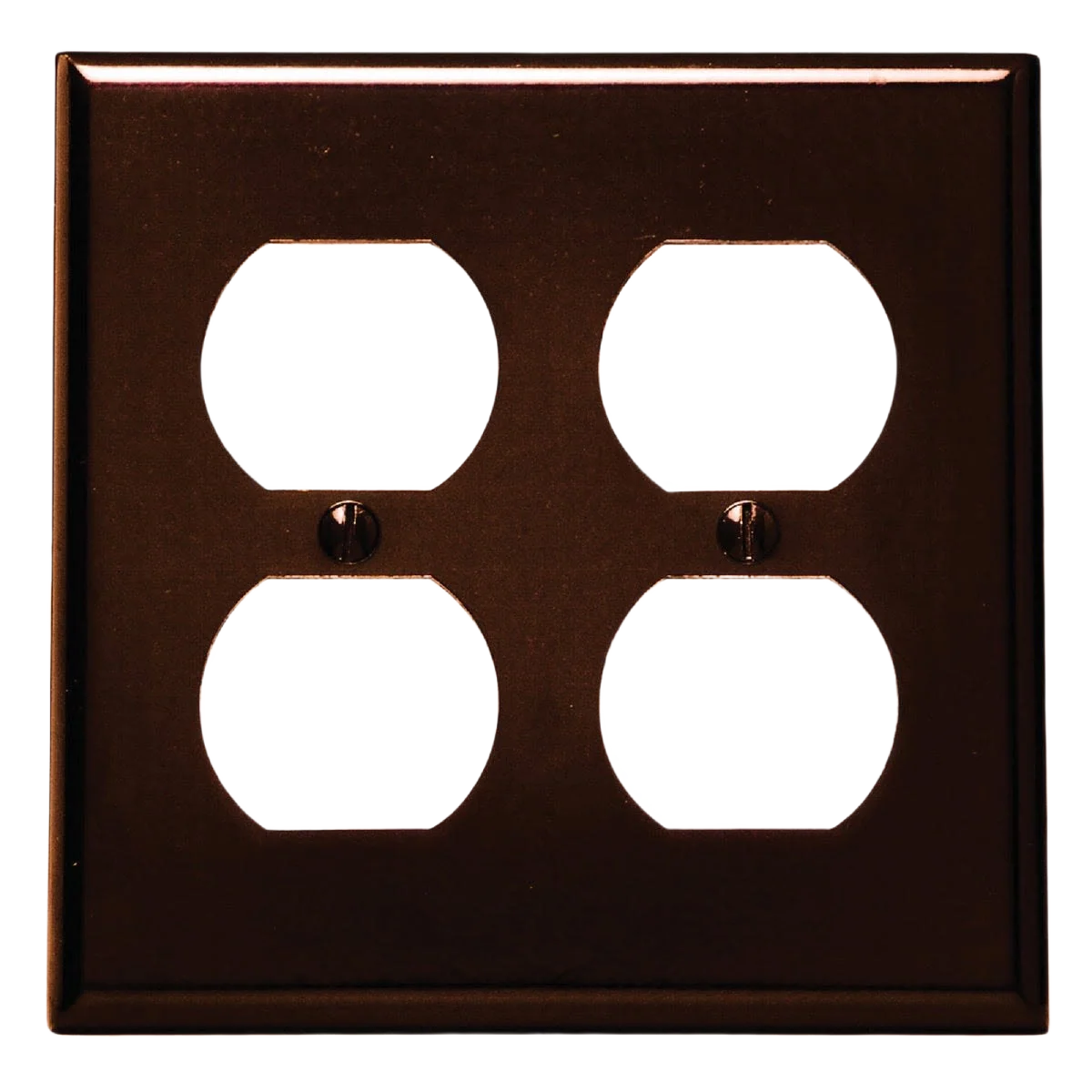 Selected Leviton 2-Gang Smooth Plastic Outlet Wall Plate Brown Soft