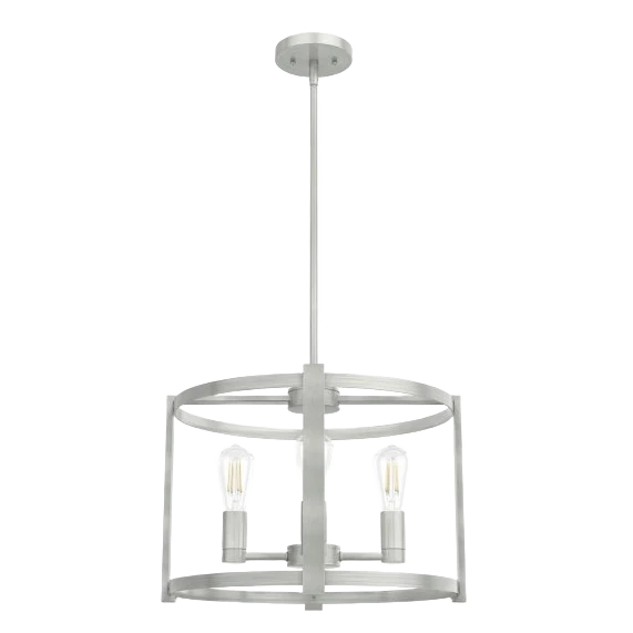 Lightweight Hunter Astwood Brushed Nickel 4 Light Chandelier Stylish