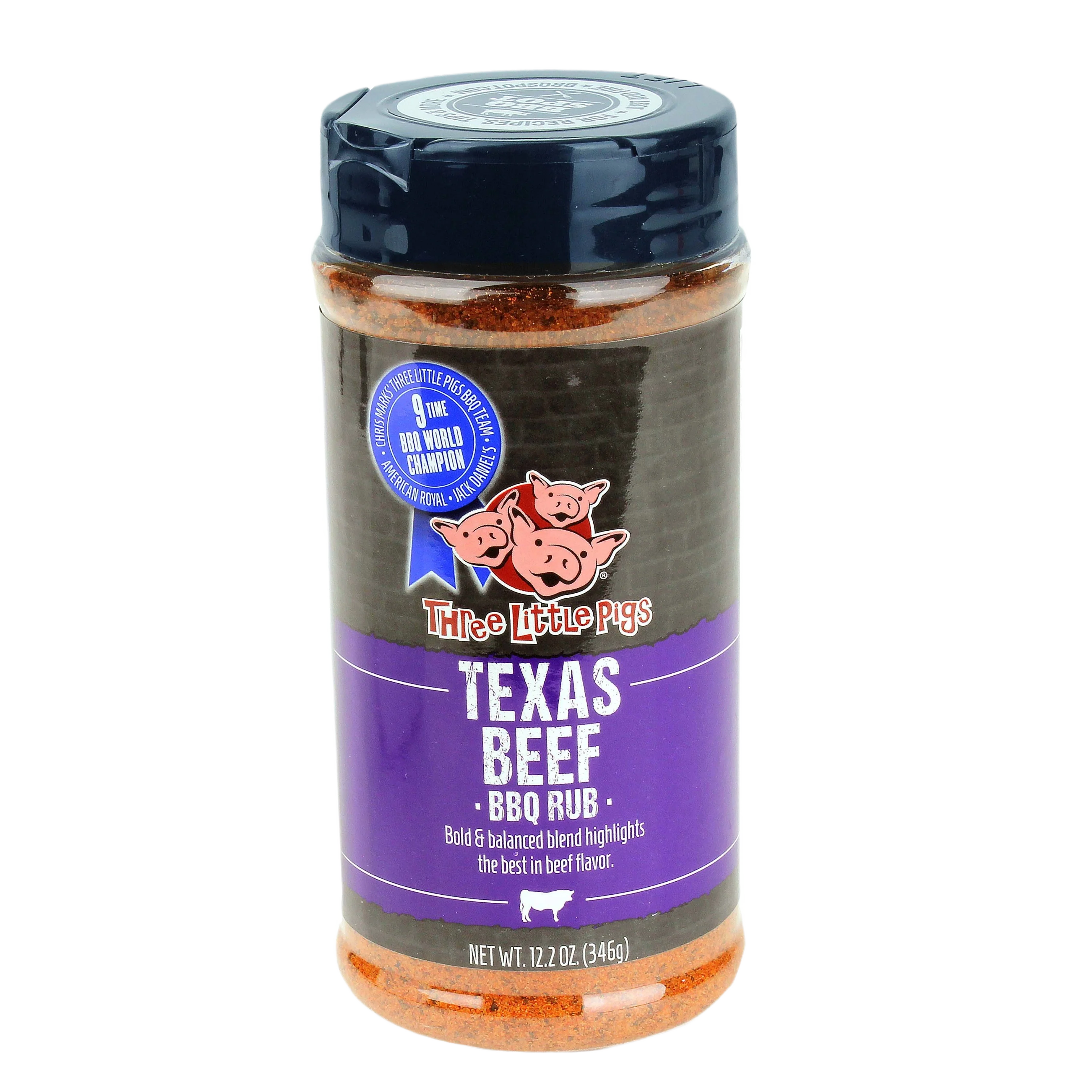 Smooth Three Little Pigs Texas Beef BBQ Rub 12.2 oz. Detailed