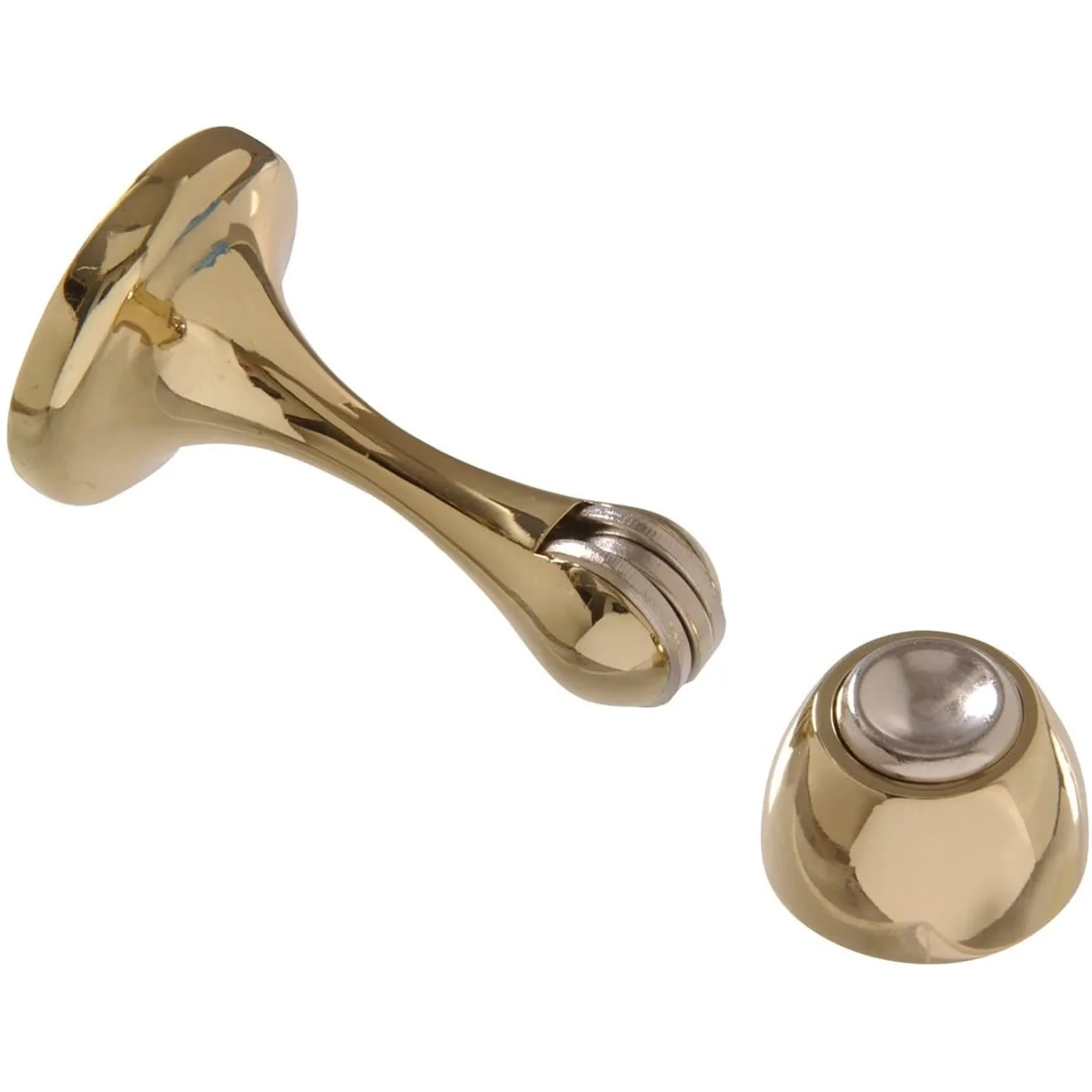 Natural Hillman Brass Magnetic Door Stop Green