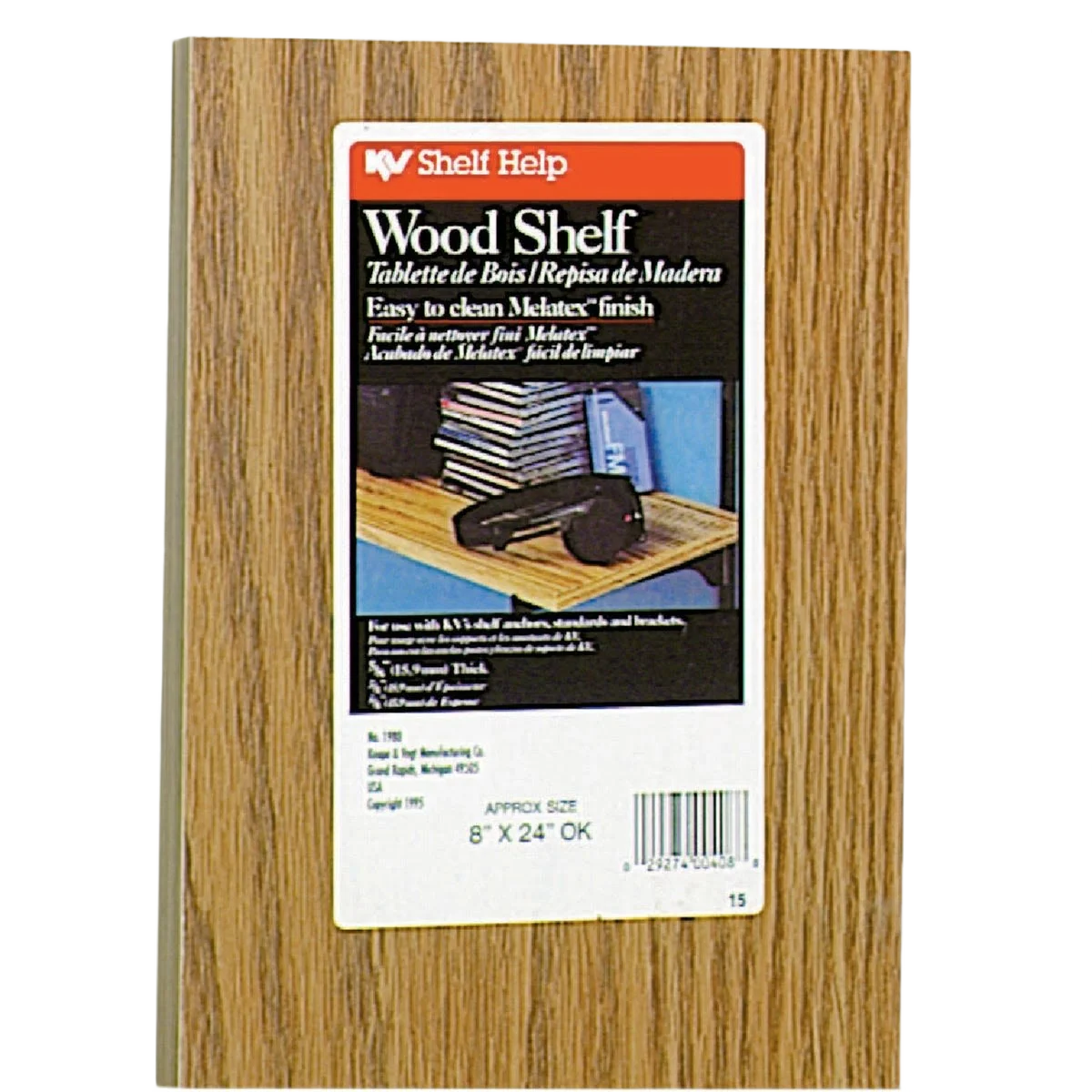 Breathable Knape Vogt Oak All-Purpose Shelf 8 In. x 24 In. Powerful