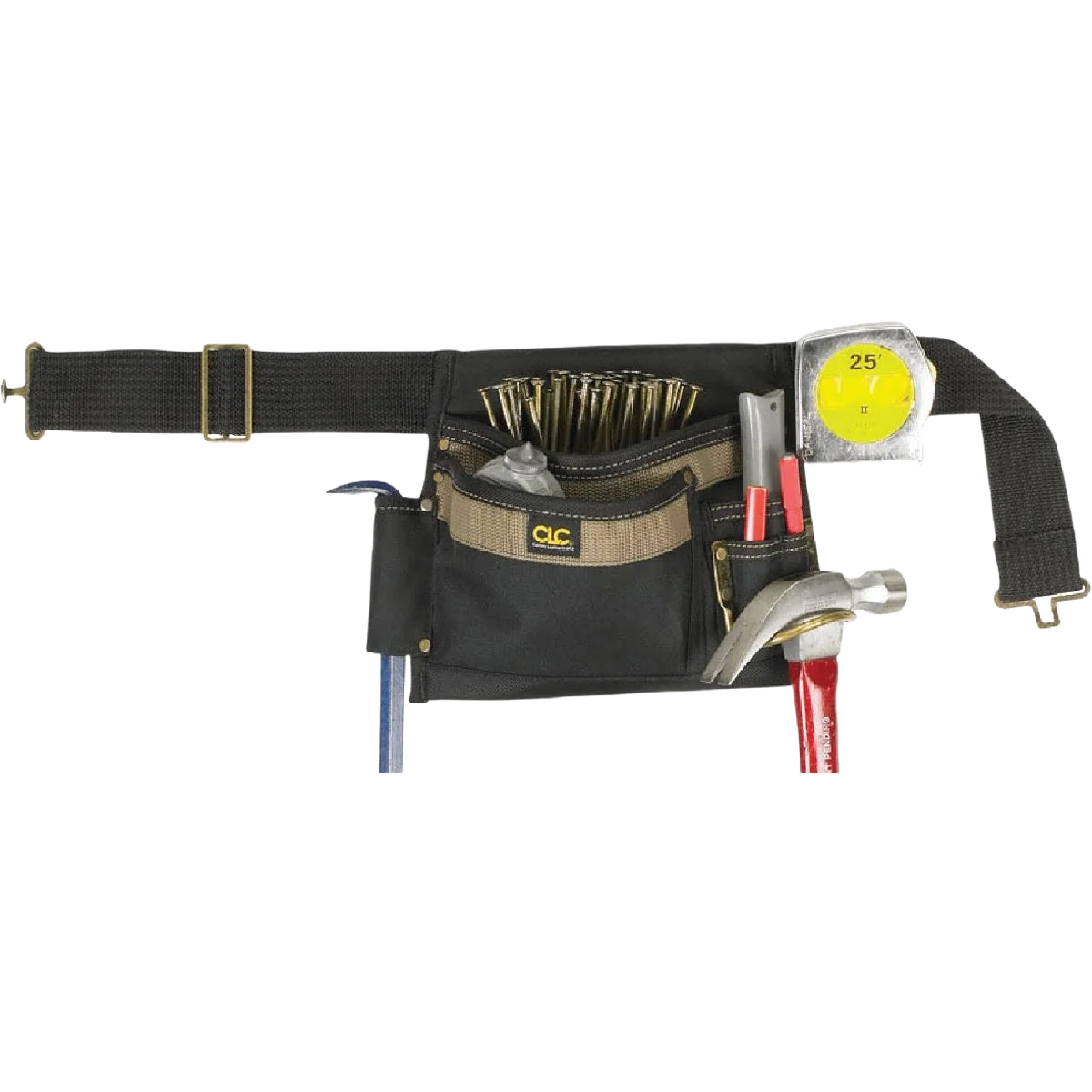 Green CLC Work Gear 6-Pocket Single-Side Carpenter Apron Eco-Friendly