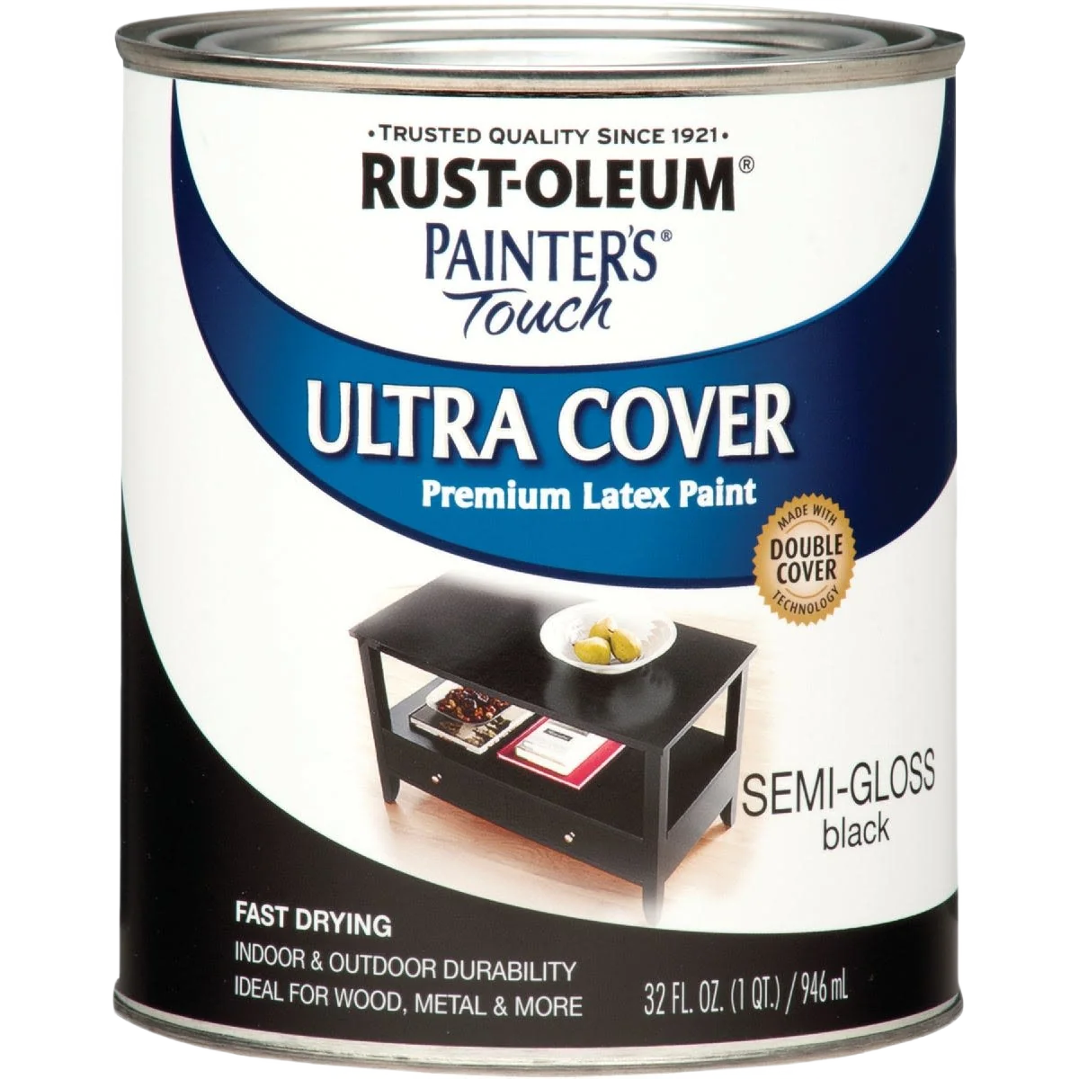 Superior Rust-Oleum Ultra Cover Multi-Purpose Semi-Gloss Black Brush-On Paint 1 Quart Outstanding