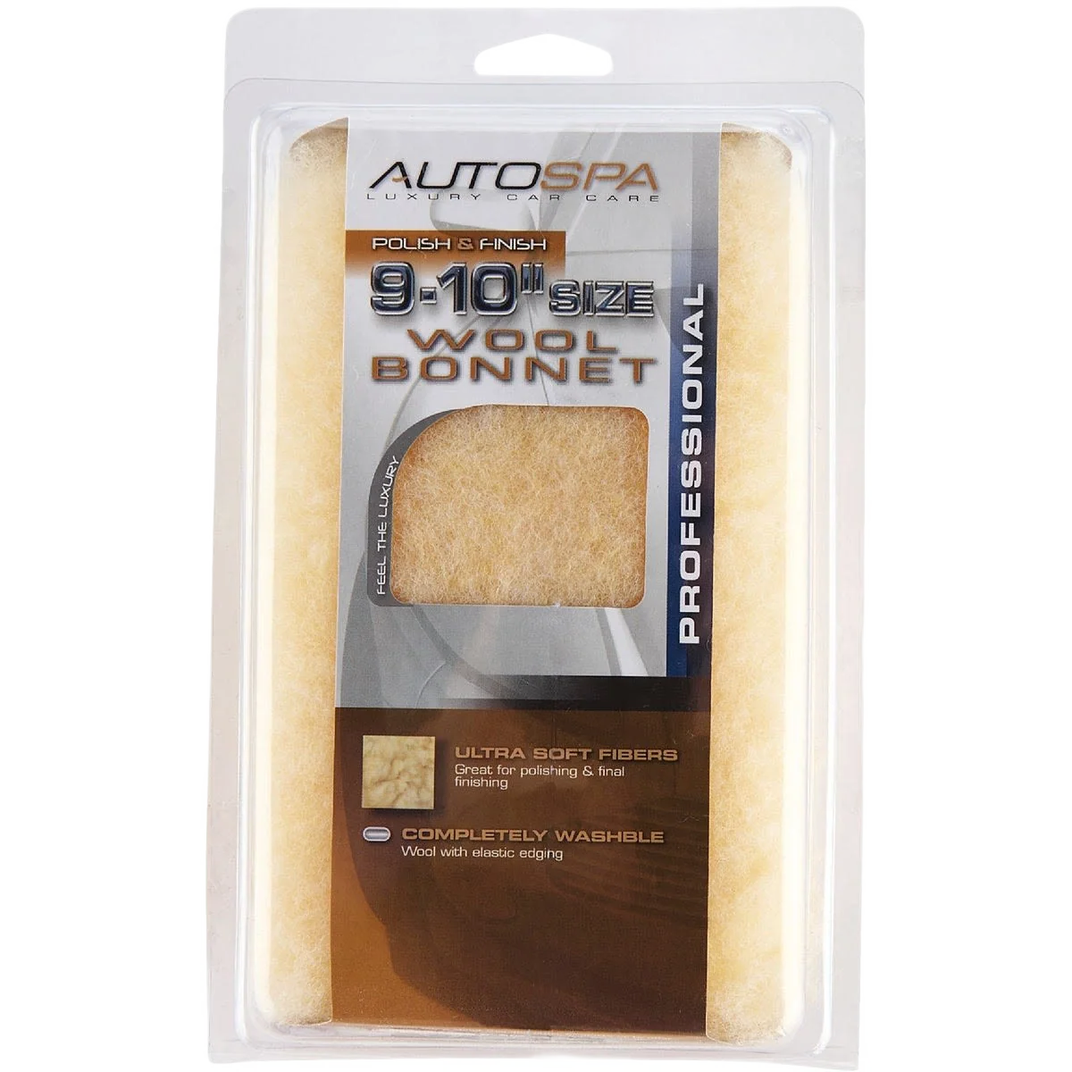 High-Performance Auto Spa 9 In. to 10 In. Washable Wool Polishing Bonnet User-Friendly