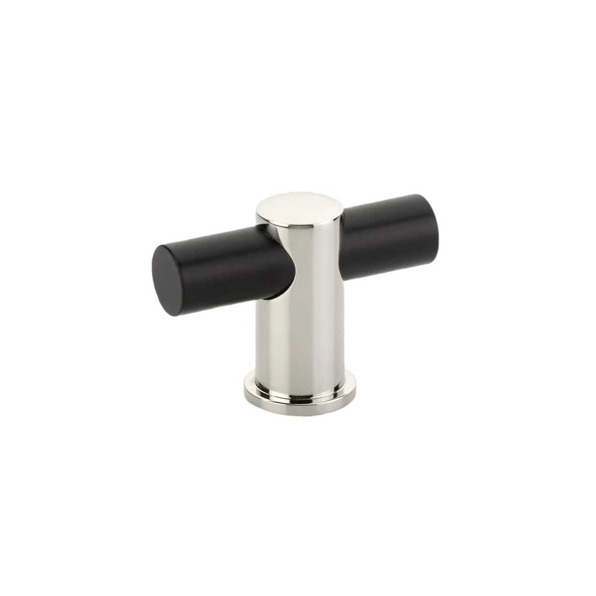 Quality Schaub Matte Black Polished Nickel Fonce T-Knob Verified