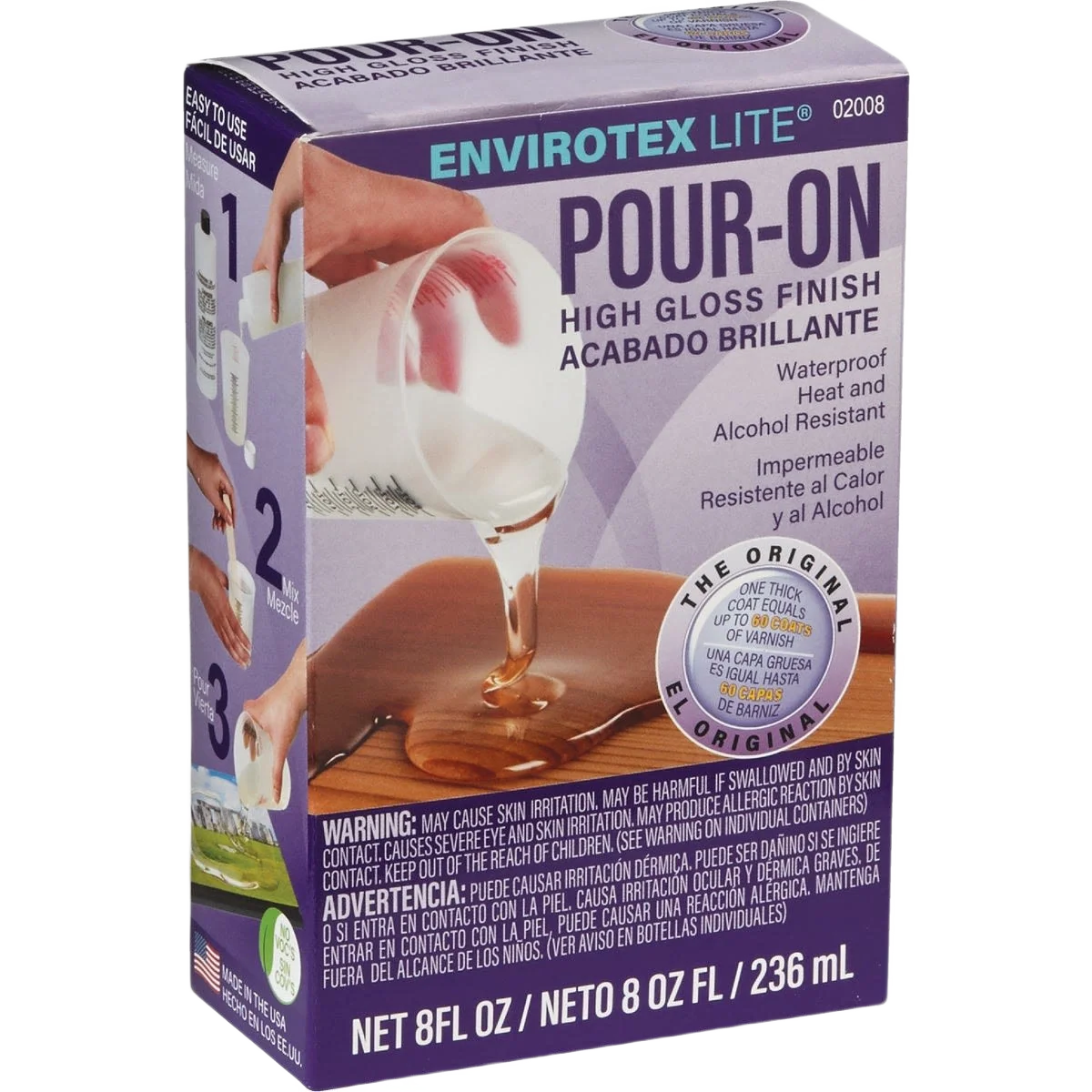 Functional Envirotex Lite Pour-On High-Gloss Finish 8 oz. Traditional