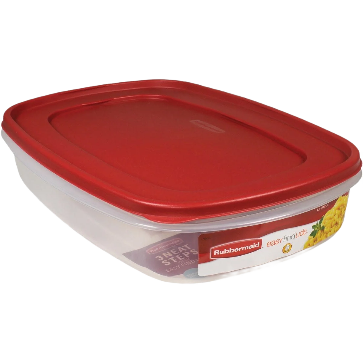 High-Quality Rubbermaid Easy Find Lids Clear Food Container 1.5 gal. Elegant