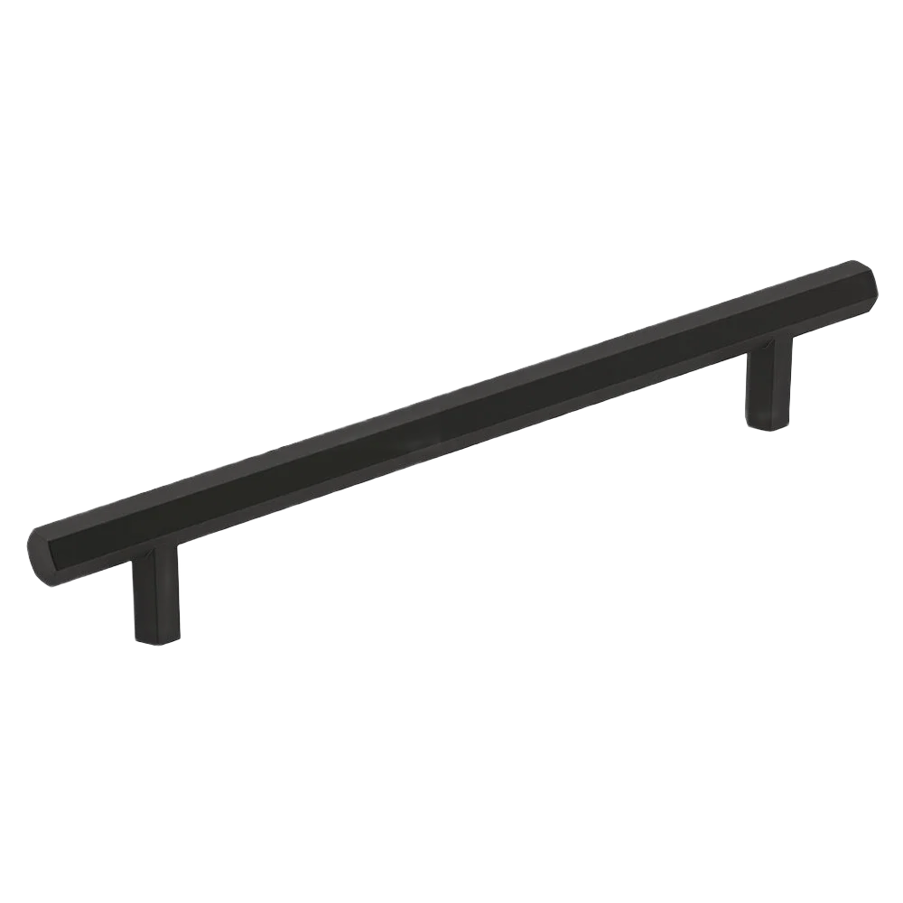 Clean Amerock Caliber Matte Black Centers Pull 6 1 4 in. Functional