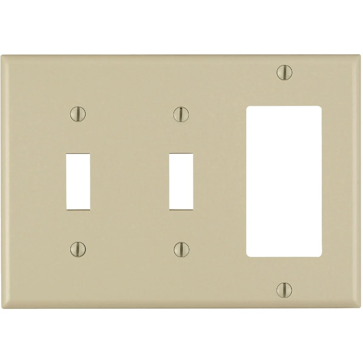 Relaxed Leviton Decora 3-Gang 2-Toggle Ivory Thermoset Rocker Wall Plate Outstanding