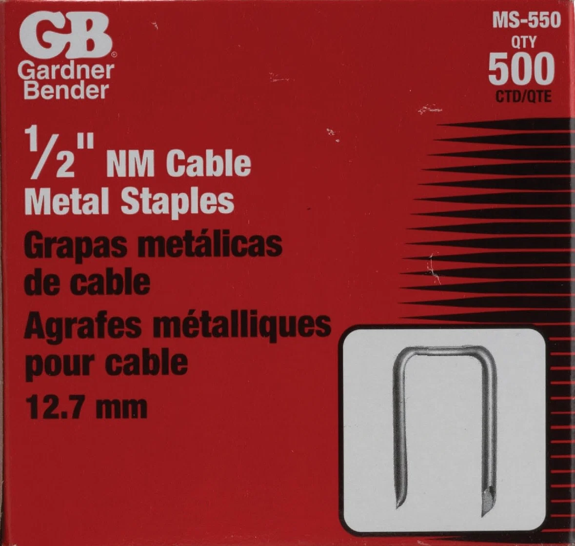 Casual Gardner Bender 1 2 In. x 15 16 In. Carbon Steel Cable Staple 500-Count Trendy