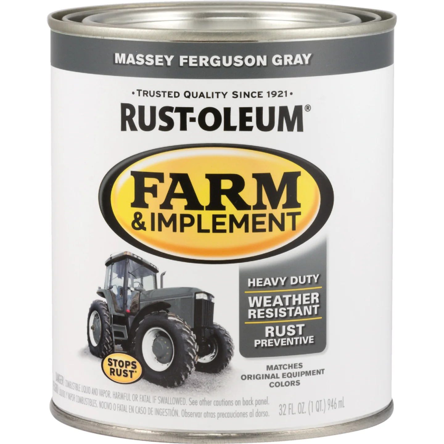 World-Class Rust-Oleum Farm Implement Massey Ferguson Gray Paint 1 Quart Elegant