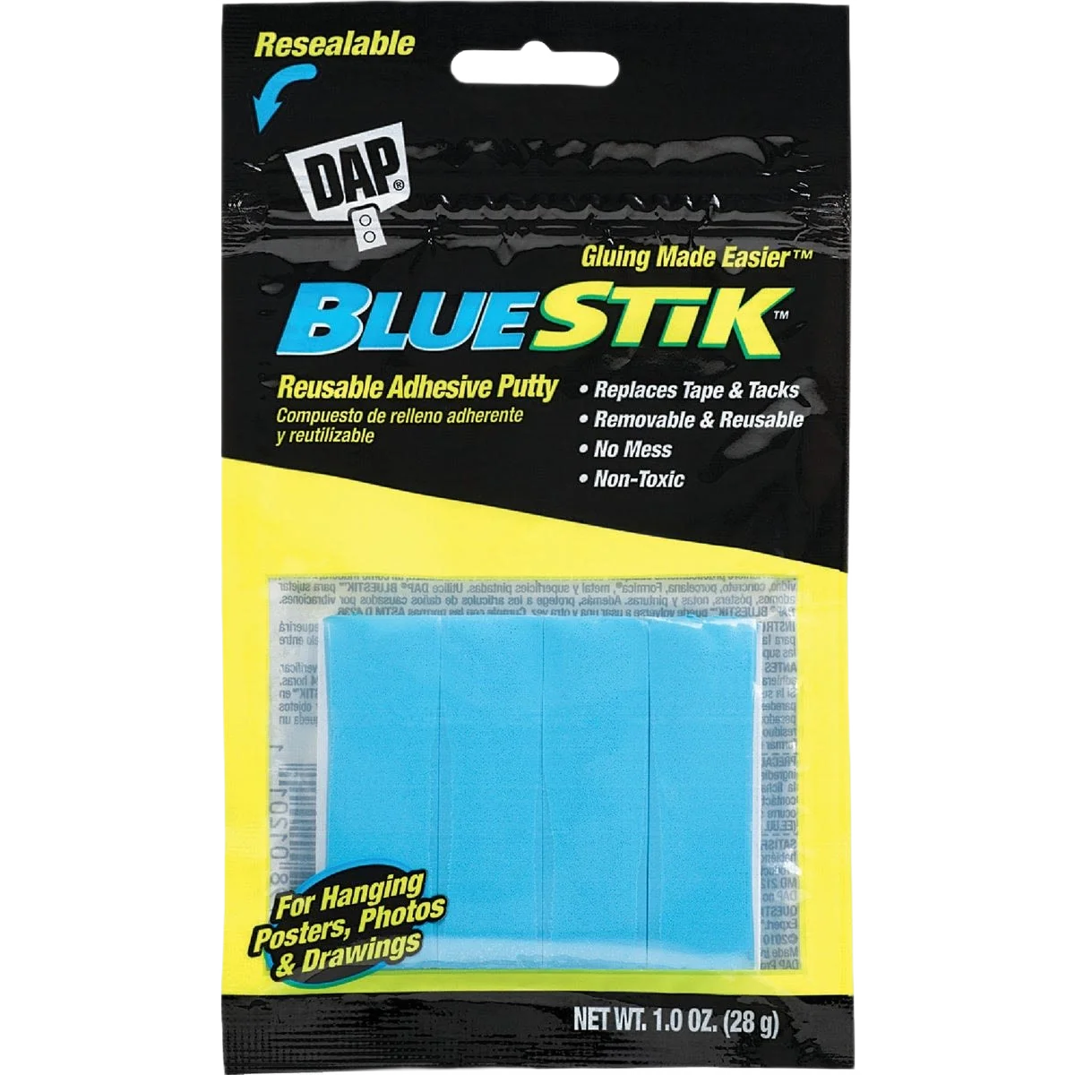 Prestigious DAP Blue Stik Reusable Adhesive Putty 1 Oz Exceptional