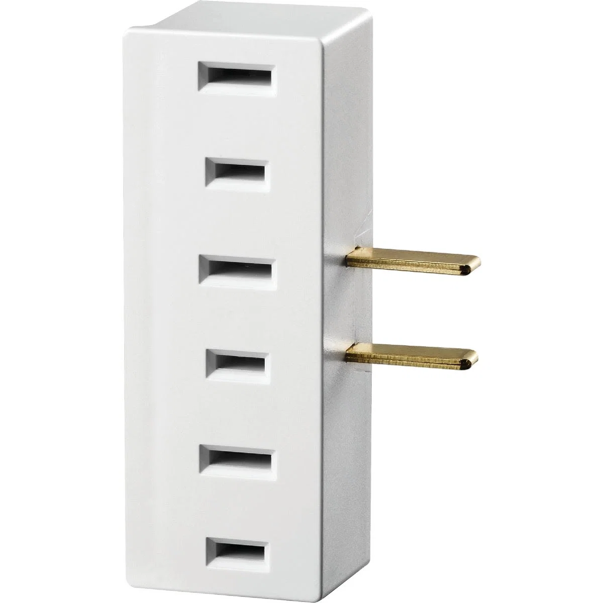Classic Leviton White 15 Amp 3-Outlet Tap Recyclable