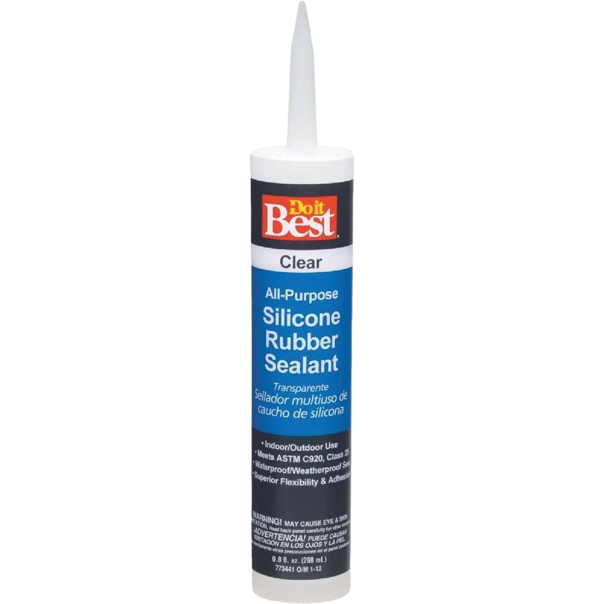 Sustainable Do it Clear All-Purpose Silicone Rubber Sealant 9.8 oz. Excellent