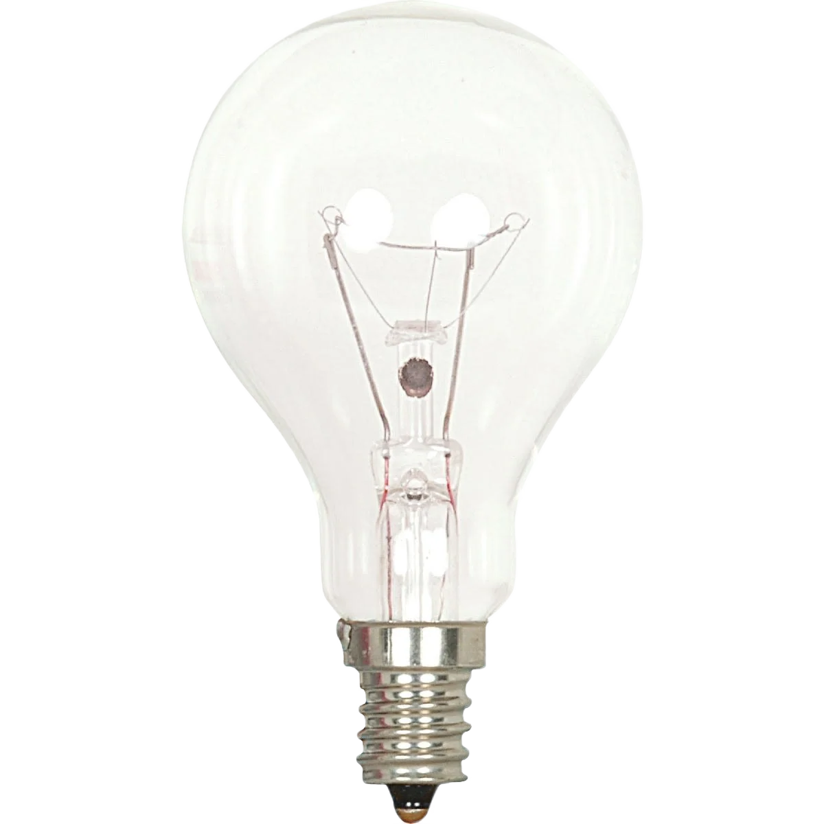 Modern Satco 40 Watt A15 Clear Incandescent Ceiling Fan Light Bulb 2-Pack Refined