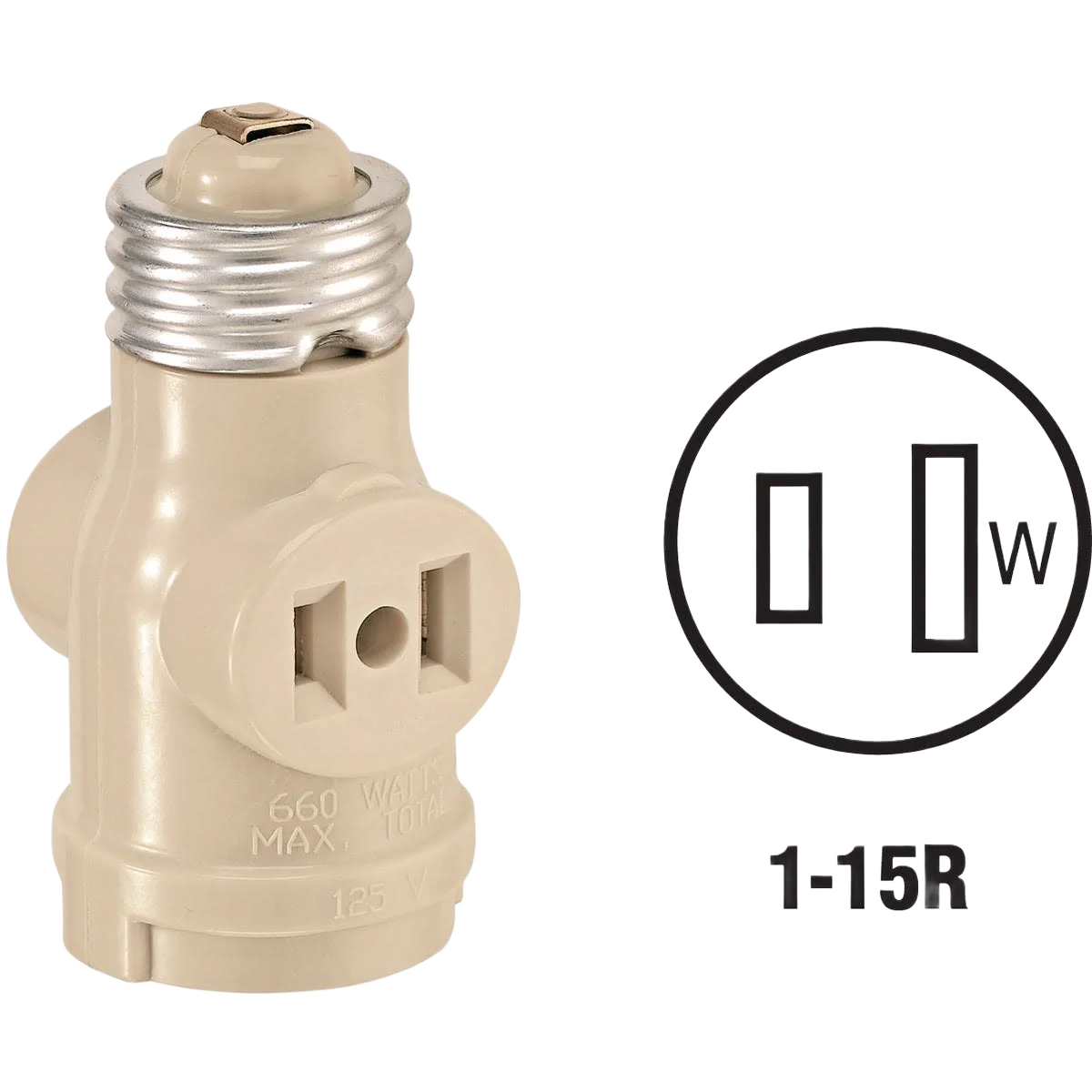 Sophisticated Leviton Ivory 125V Socket Adapter Proven