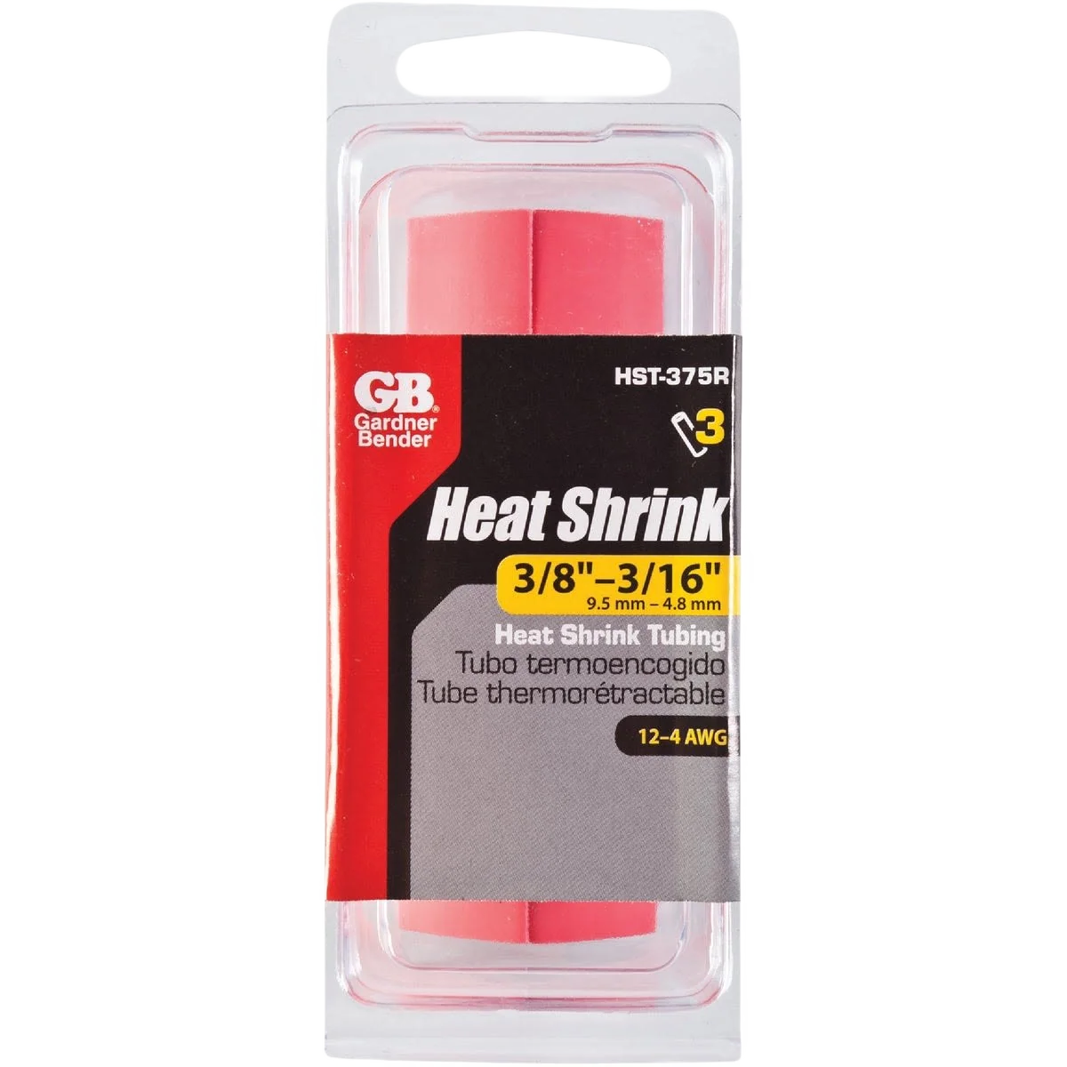 Easy-to-Use Gardner Bender Thin-Wall Heat Shrink Tubing 3 8 In. x 4 In. Smart