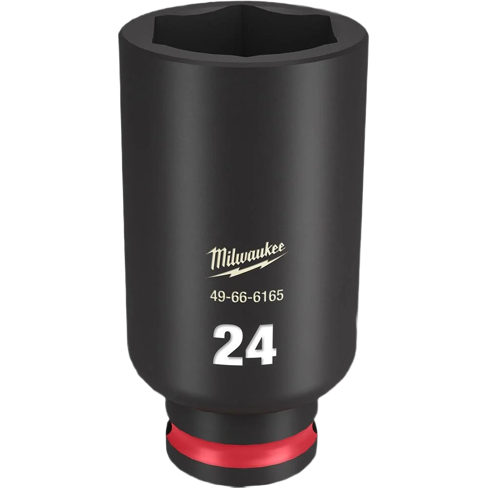 Verified Milwaukee SHOCKWAVE™ Impact Duty™ 3 8 Drive 24-mm Deep 6 Point Socket Green