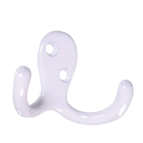 Consistent Hillman Double Clothes Hook White Clean